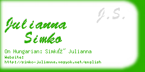 julianna simko business card